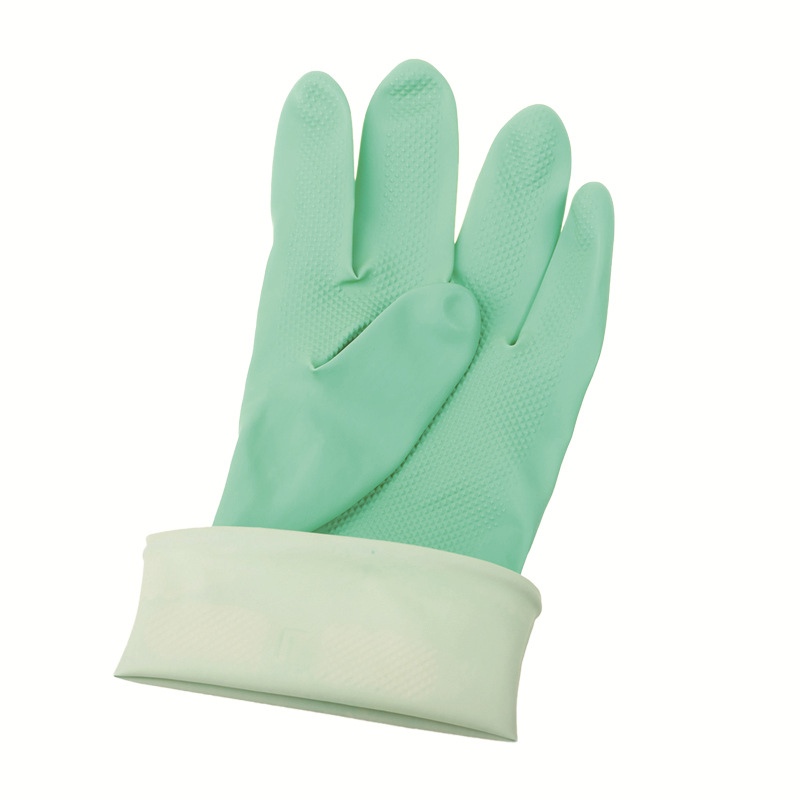 Hogar a prueba de agua guantes de limpieza de la cocina durable engrosada guantes de goma ropa del hogar lavavajillas guantes de goma