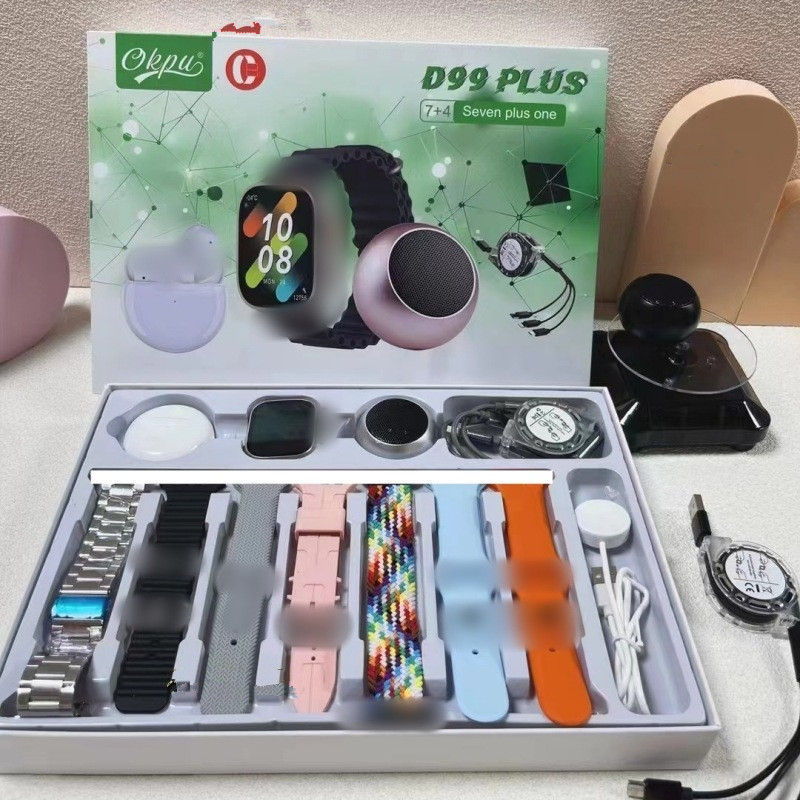 D99Plusスマートウォッチ10-in-1セットbluetooth通话心拍计ステップ睡眠健康モニタリングスポーツ腕时计|undefined