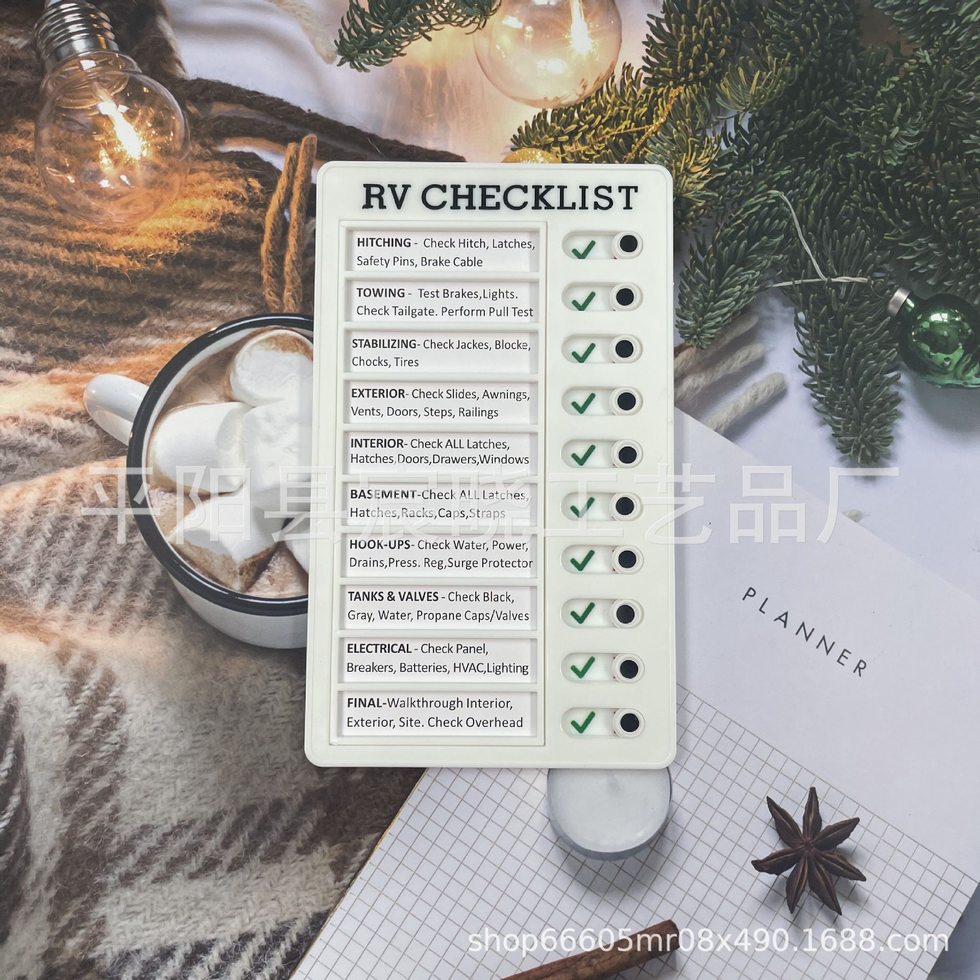 Tarjeta de autodisciplina para niños tablero de mensajes reemplazable Lista de verificación RV Mensaje de nota RV Lista de verificación