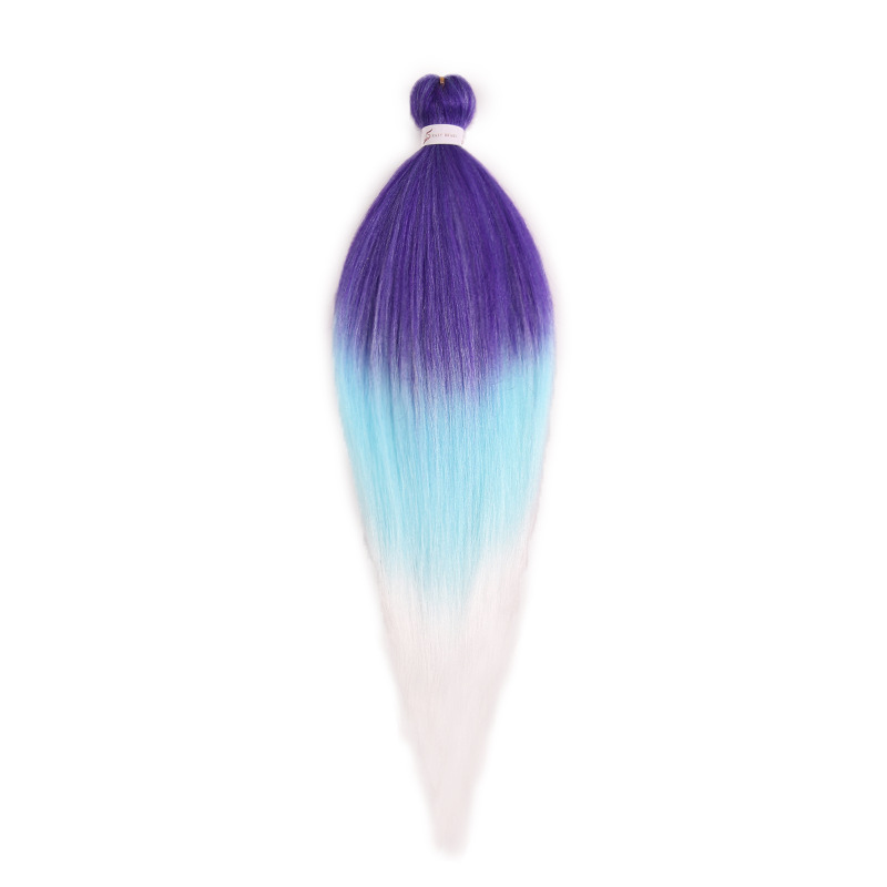 EZ Trenza PVC ignífugo a baja temperatura fibra multicolor flojo gran ganchillo de trenza fábrica de cabello recto un cabello
