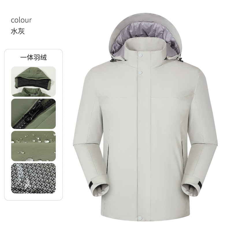Otoño y invierno impermeable chaqueta de viento hombre trajes de trabajo transfronterizos chaqueta de trabajo exterior personalizada función al aire libre vestir plumón interior