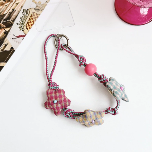 Grid pattern five-pointed star hanging chain