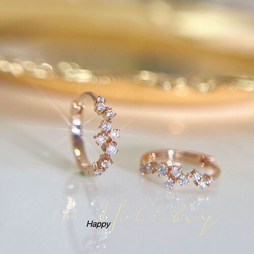 Stars are like a dream~S925 silver plated 18K gold zircon earrings for women's gift ear buckle light luxury niche earrings