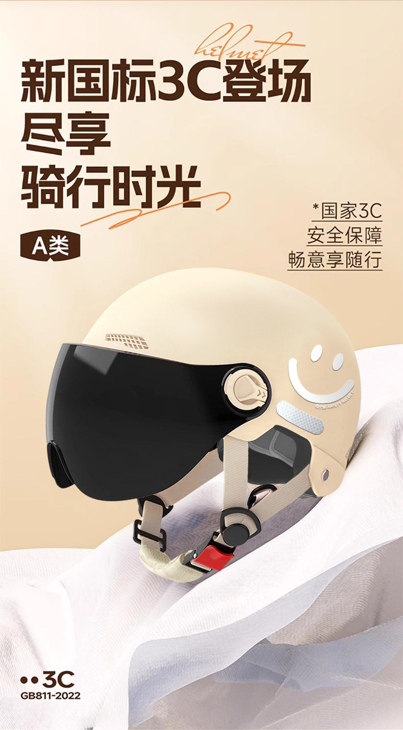 Suitable for New National Standard 3C Certified Electric Vehicle Helmets for Men and Women, Battery Motorcycle Helmets, Kidsren's Sun Protection for All Seasons