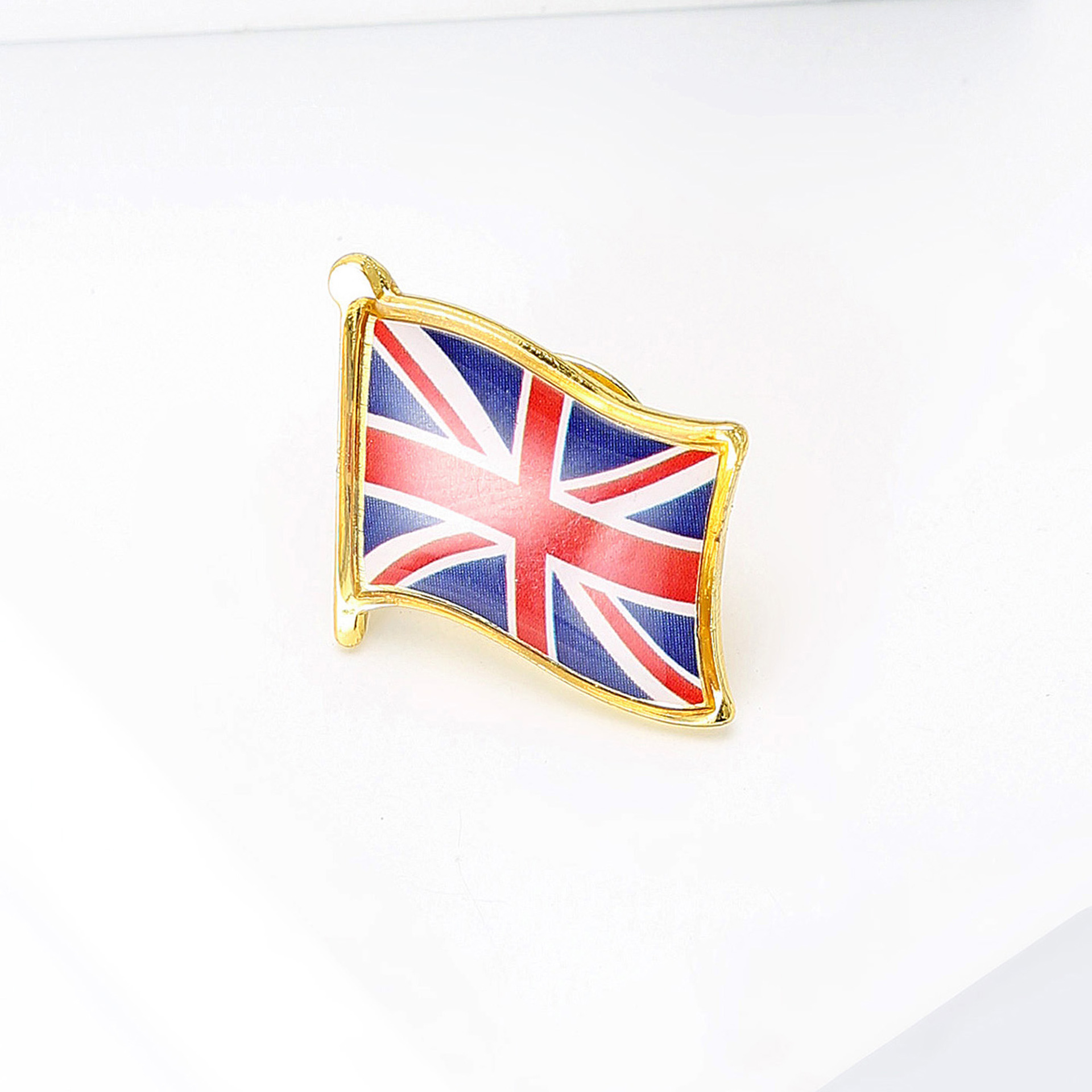 Cross-Border Exquisite British Small Flag Oil Drop Brooch Lapel Pin Cufflinks Wholesale Enamel Versatile Men's and Women's Clothing Corsage