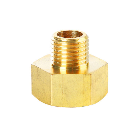 Brass internal and external wires directly 1 point internal and external wires directly 1 point to 4 points reducing diameter through thickening (Zhongxun Hardware)