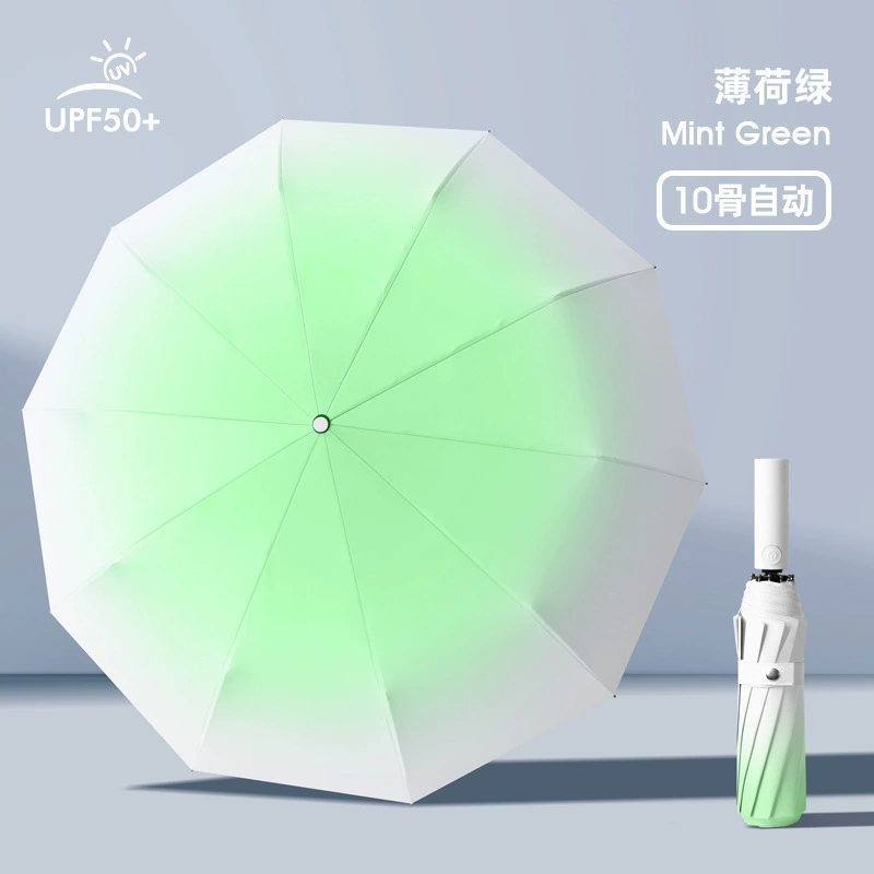 Automatic fresh umbrella solar-powered, gradient, fully automatic, sun protection, UV protection