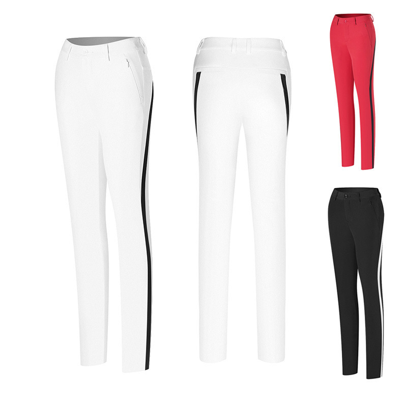 Golf Pants Women's Sports Pants Straight Breathable Comfortable All-match Stitching Contrast Color Pants Fashion Tennis Pants
