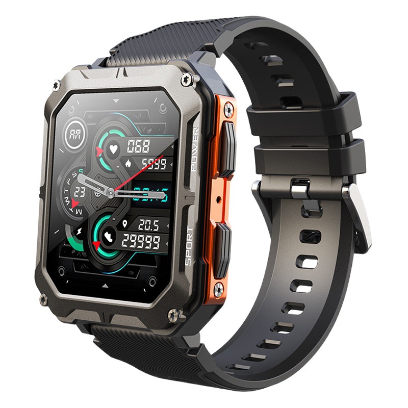 Reloj inteligente transfronterizo de tres pruebas C20PRO 1.83 llamada Bluetooth pulsera deportiva frecuencia cardíaca recordatorio de información de oxígeno en sangre