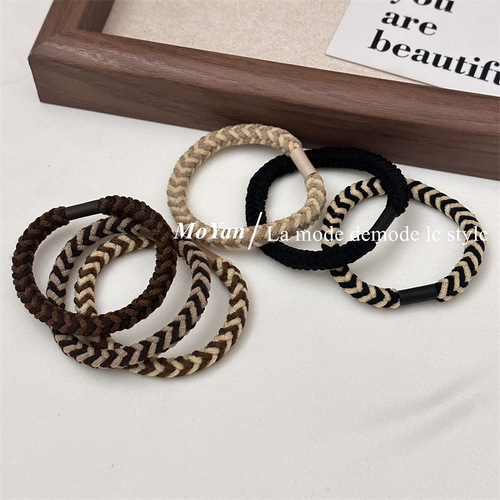 Twist hair ring headband Internet celebrity new headwear hair rope women's simple rubber band high elastic thick hair tie hair accessories