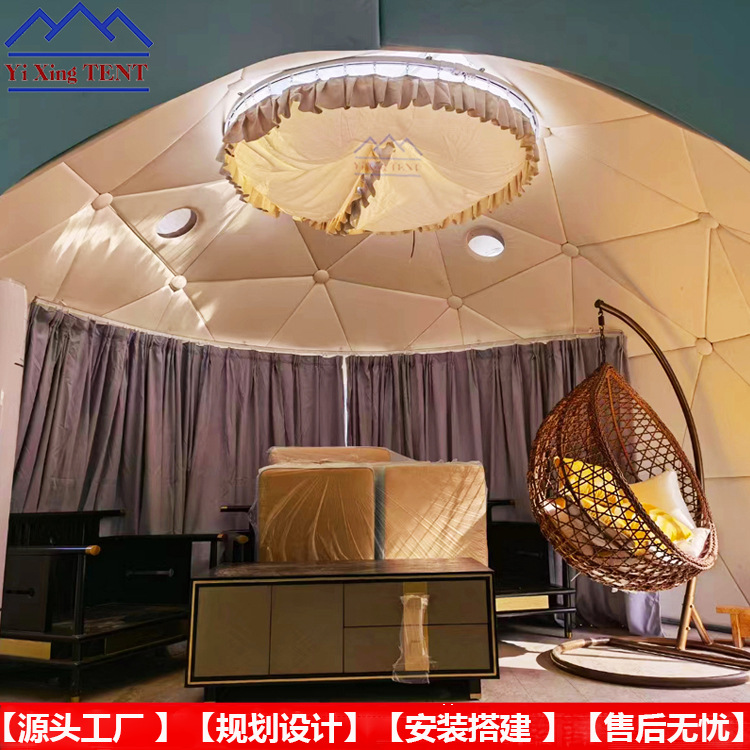 Scenic Homestay Hotel Tent Starry Sky Room Camping Dome Starry Sky Tent House Bubble House Tienda de bolas Instalación del fabricante