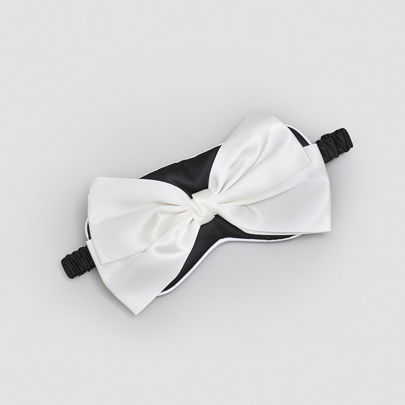 Popular princesa arco máscara de ojo de seda artificial máscara de ojo dormir sombreado máscara de ojo aliviar la fatiga ocular máscara de ojo