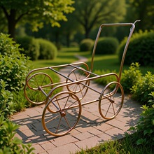 定制轻奢摇篮哄娃神器摇椅时尚移动儿童床厂家直销单独拍五金推车