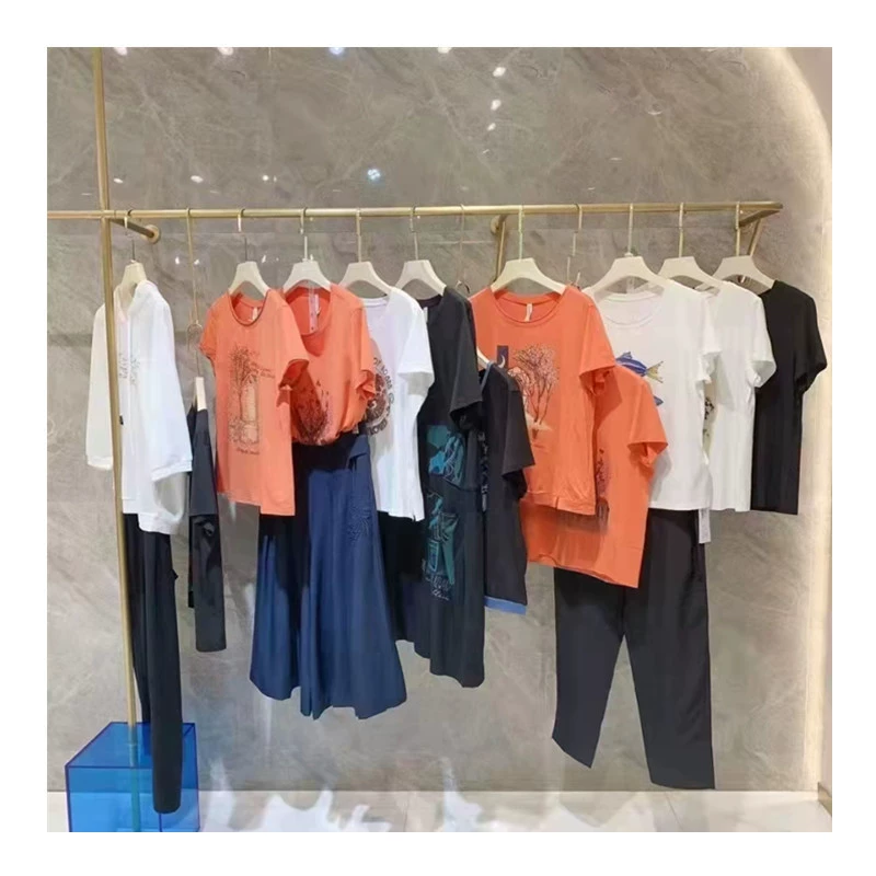 Всегда как футболка 23 летний новый повседневный большой размер среднего возраста идиллический хлопок с короткими рукавами бренд скидка для женской одежды оптом