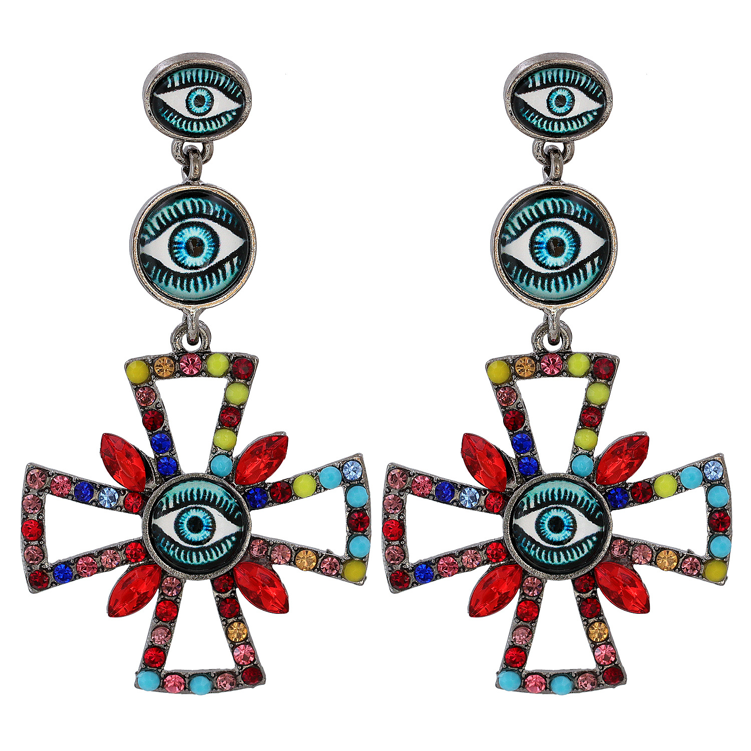 Devil's Eye Fashion Earrings Wholesale display picture 9