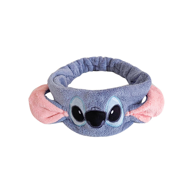 Cartoon animal bordado logotipo personalizado bandana de cabello para mujeres lavar la cara maquillaje banda de cabello antideslizante tocado comercio exterior suministro directo