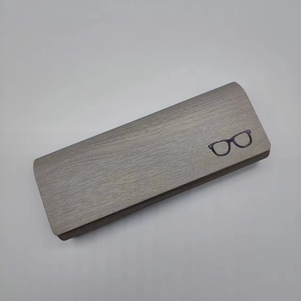 Caja de gafas de miopía PU cuero manual flip caja de gafas de absorción óptica de gafas de estudiantes caja de almacenamiento para proteger los ojos