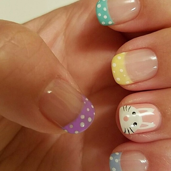 24 Pieces Wearable Nail Patch Nail Dressing Armor Easter Bunny False Nail Extension Removable Armor Wholesale