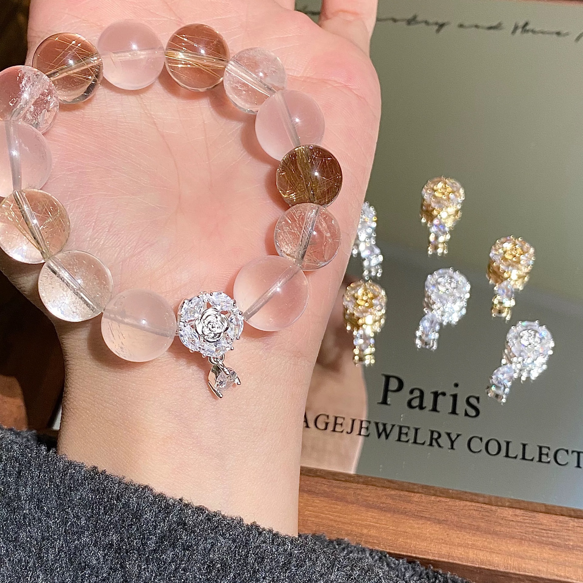 14K Gold-Plated High Color-Retention DIY Crystal Magic Box Jewelry Accessories Bracelet Spacer Beads Handmade Beading Materials Accessories