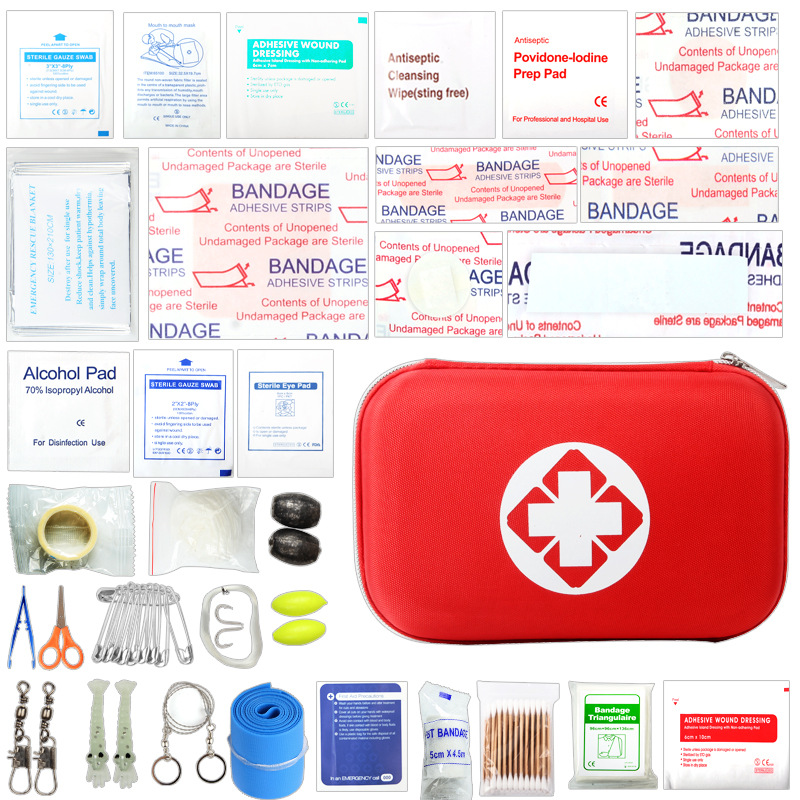 EVA应急34类198件医疗包 家用收纳车载便携急救防水套装救援包