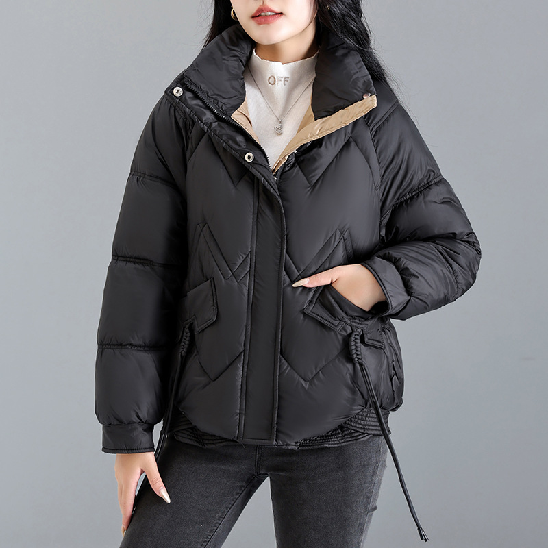 Comercio exterior ropa de algodón para mujeres 2024 nueva ropa de algodón corta de cuello grueso ropa de pan caliente chaqueta de algodón pequeño abrigo de invierno image 7