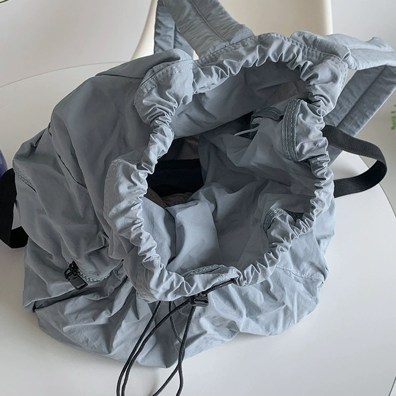 Backpack South Korean leisure shoulder bag, capacious nylon drawstring for elementary students