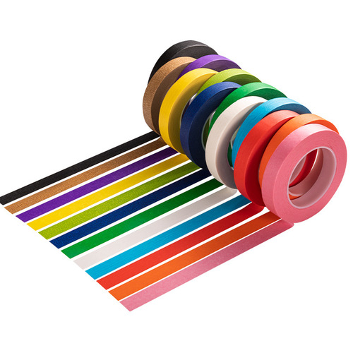 Colorful masking tape, spray-paint masking, seamless edge protection—leaves no residue—children's DIY decoration tape for art students