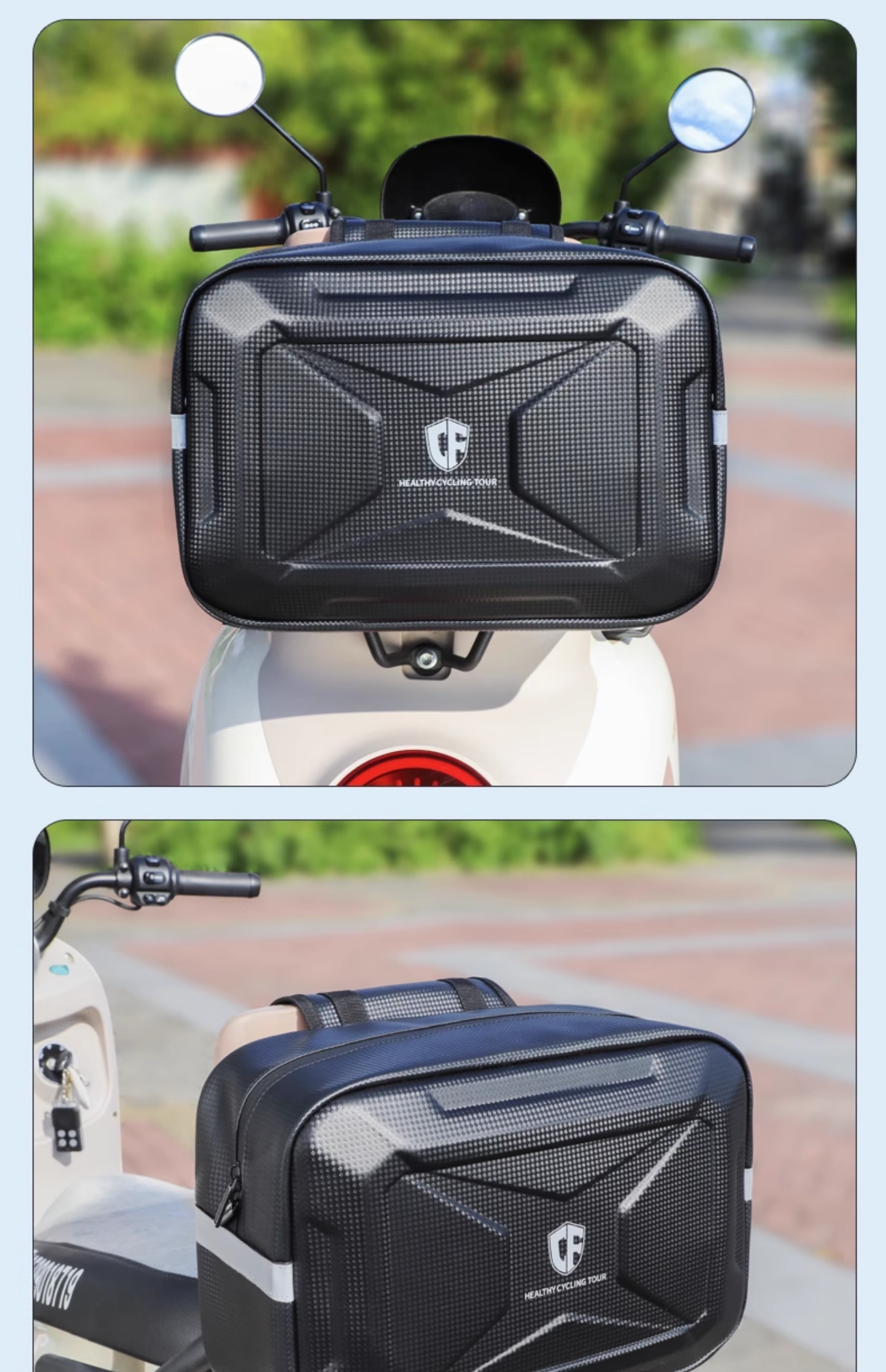 Electric Bicycle Rear Backpack Storage Bag Rear Tail Bag Rear Seat Bag Battery Car Raincoat Charger Storage Hanging Bag