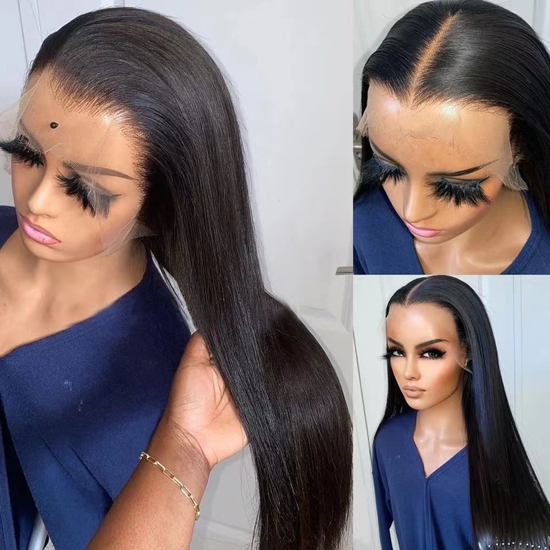 アマゾンの人気は13*4前のレースの長いストレートかつらの頭のカバーのhuman hair wigの現物は代行します。|undefined