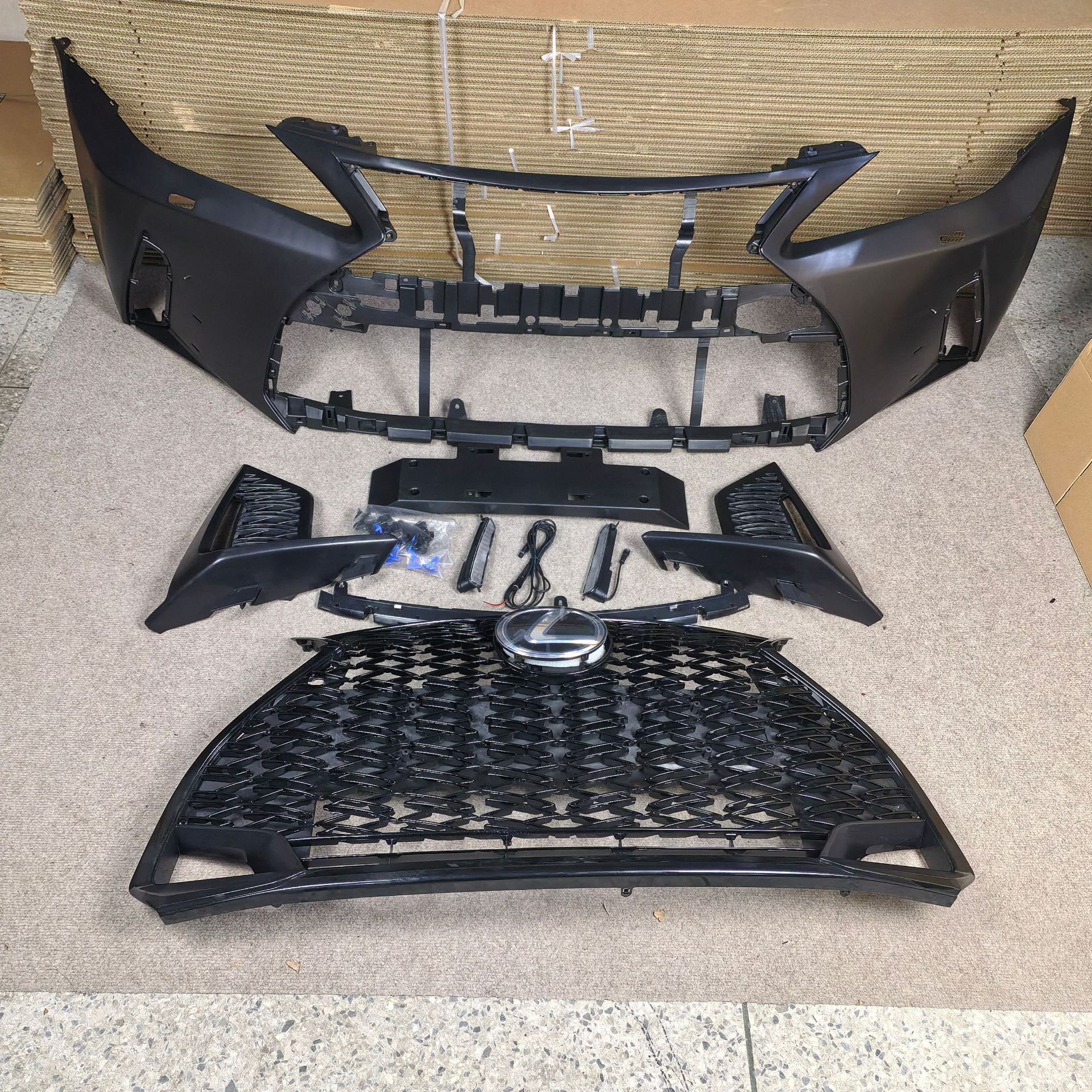 Suitable for 2006-2012 Lexus IS250 upgrade to 2021 model headlights, front bumper, and rear lip