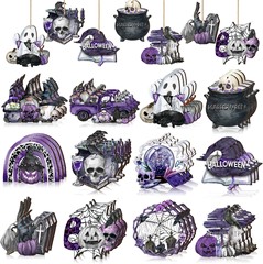 クロスボーダーハロウィン木製ペンダントクリエイティブ木製工芸品ホリデーパーティーハンギングデコレーションホームガーデンシーンデコレーション
