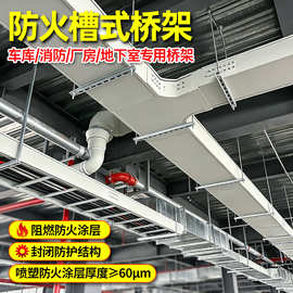 防火电缆桥架200*100金属电线电缆槽式带盖板喷塑耐火桥架厂家