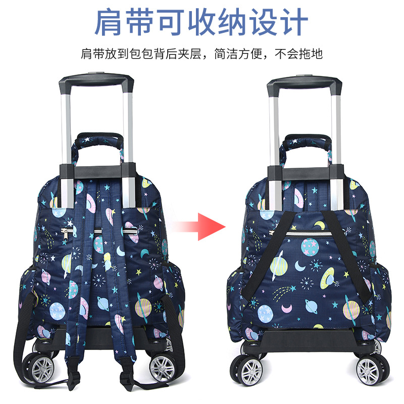 Rueda universal trolley mochila plegable ligero trolley bolsa de viaje de larga y corta distancia bolsa impermeable bolsa de embarque al por mayor
