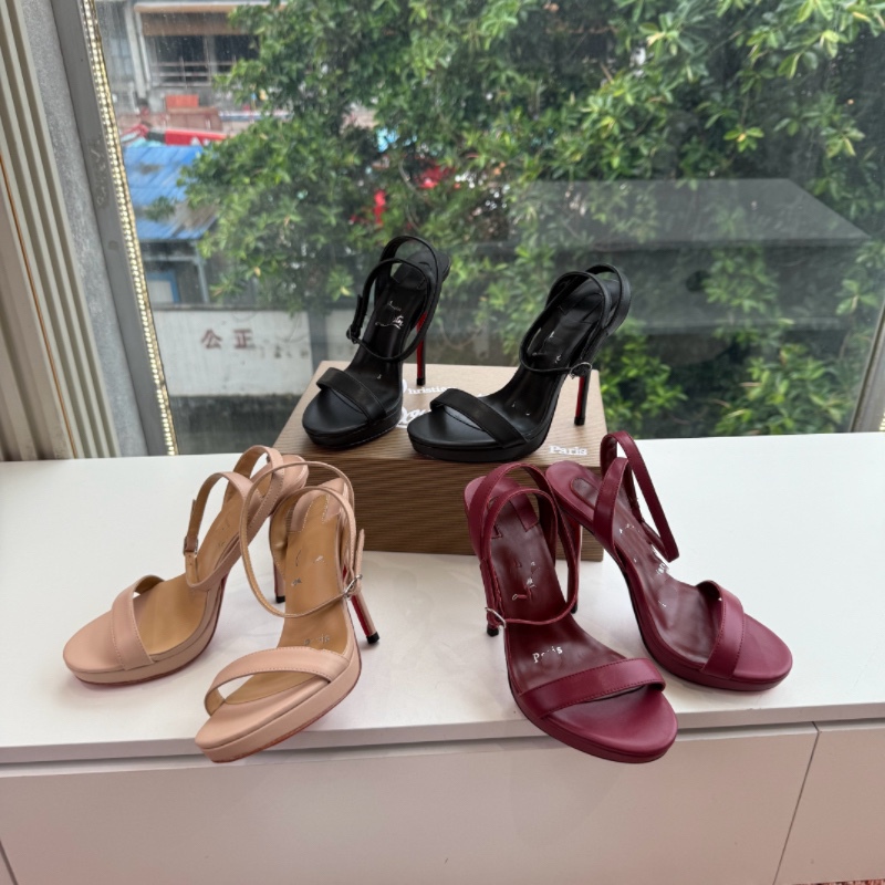 Cross-Border Top Version Red-Soled High-Heeled Shoes, Sky-High Cowhide One-Strap Sandals, 12.5cm Platform Stiletto Women's Shoes Cross-Border Top Version Red-Soled High-Heeled Shoes, Sky-High Cowhide One-Strap Sandals, 12.5cm Platform Stiletto Women's Shoes