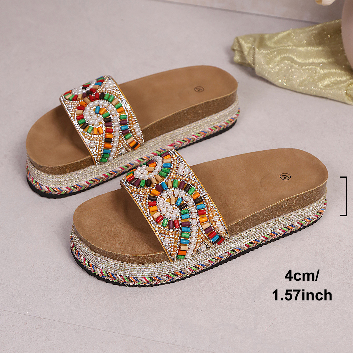 Damen Sandalen Mit Keilabsatz Und Korksohle Für Den Strand_voghion.com