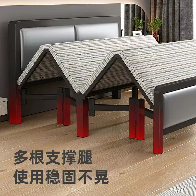 Раскладная кровать для односпальной кровати, простой домашний офис, обеденный перерыв, двухместный арендный дом, железная кровать для взрослых 60% off