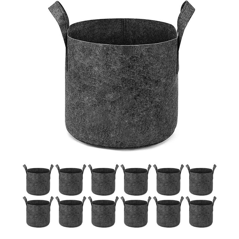 Амазонка новый черный серый нетканый мешок для посадки с толстым удерживанием воды мешок для посадки растений мешок для выращивания овощей