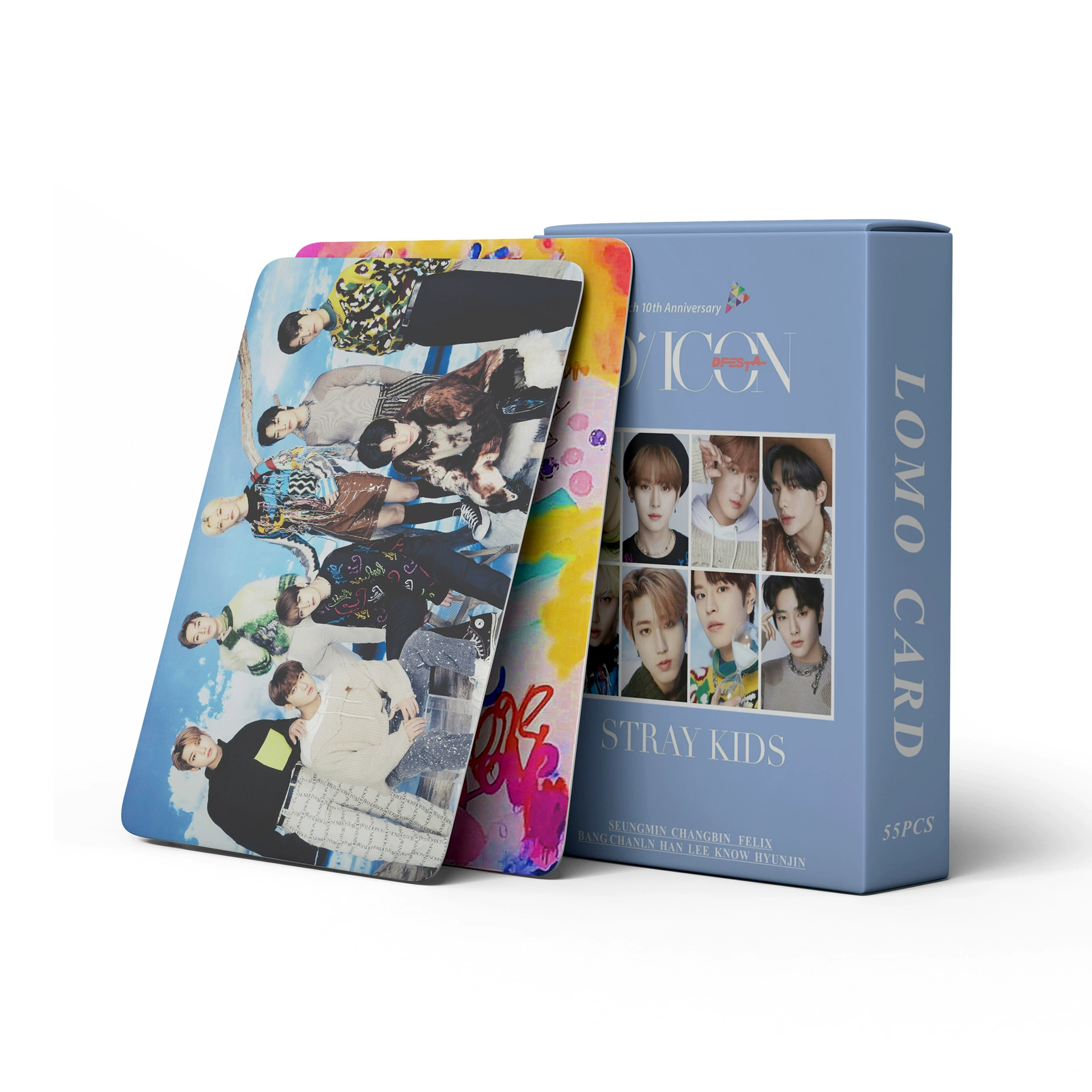 Горячая продавец — набор 55 карточек StrayKids, D’festa журнал, K-POP фирменные LOMO-фотокарточки
