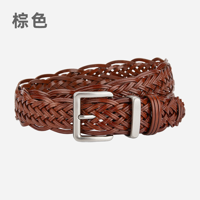 女士手工编织免打孔女士装饰皮带欧美时尚经典百搭连衣裙女款腰带|undefined