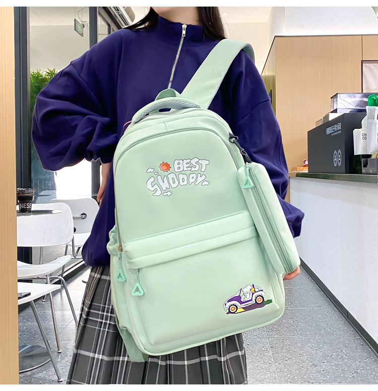 Waterproof 20 Inch Cartoon Letter Casual School School Backpack display picture 7