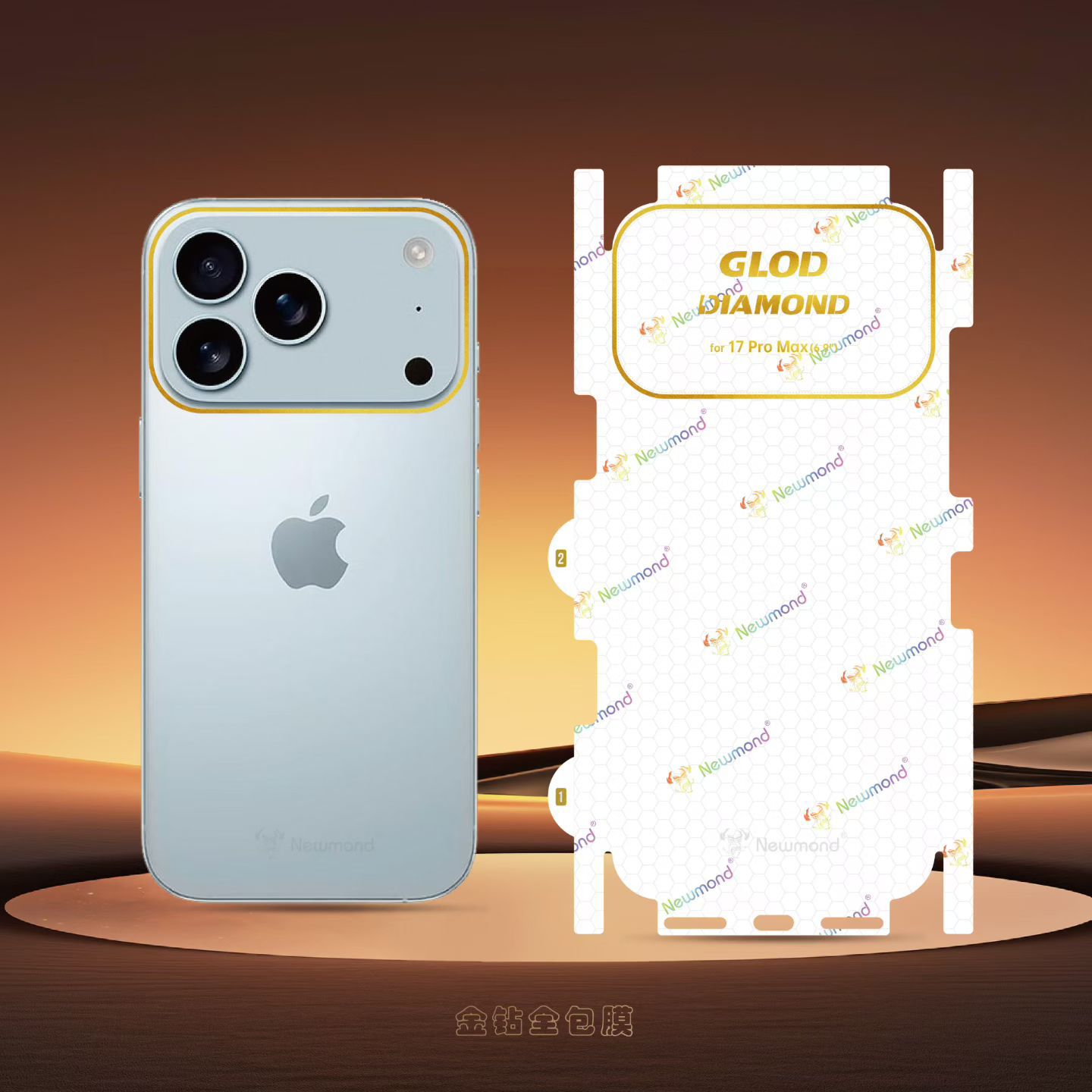 Aplicable a Apple 17pro Max transparente todo incluido marco posterior adhesivo 16pro película blanda 15promax película protectora de cubierta posterior