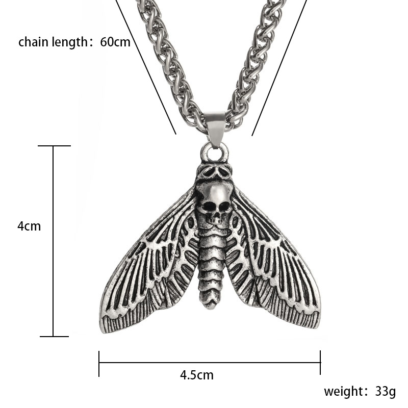 Death Moth-Skeleton Moth Necklace