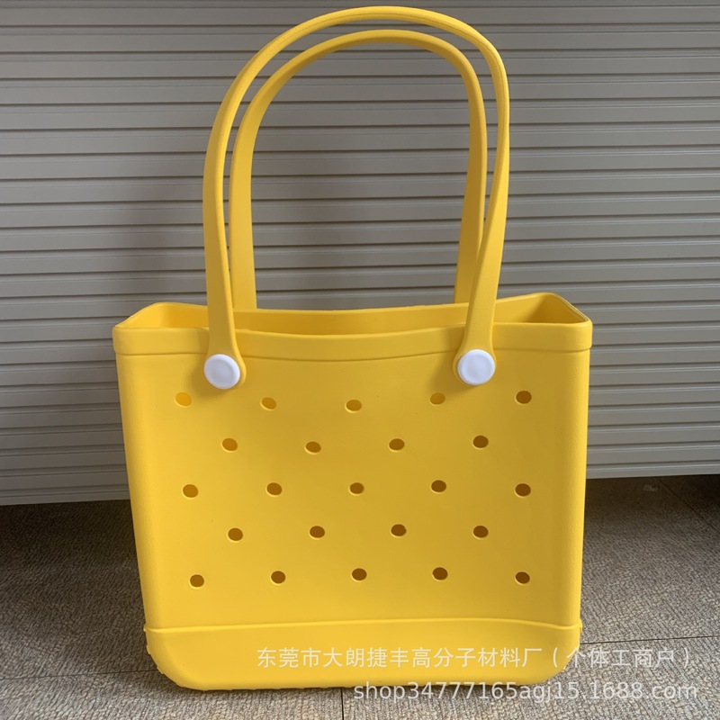 欧米の大型EVAビーチバッグ多機能収納バッグ女性用ハンドバッグDIY穴バッグ大容量スポット|undefined