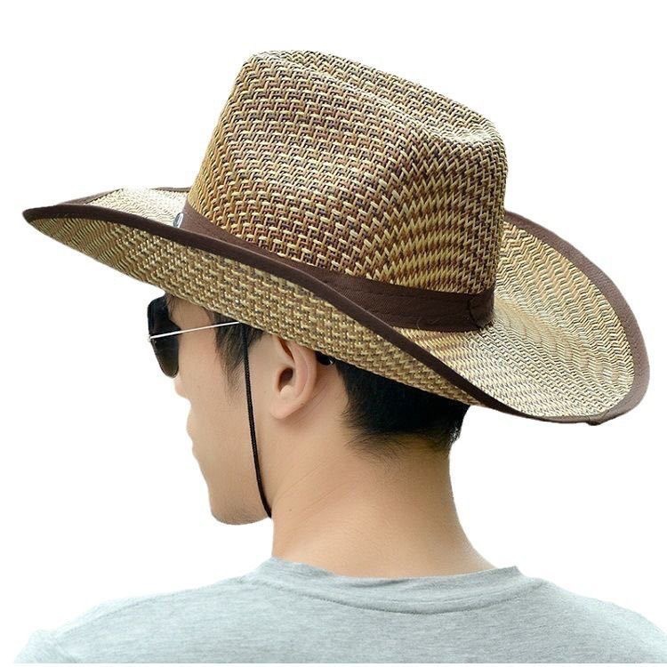 Vintage solhat til mænd, stråhat til strand og solbeskyttelse_voghion.com