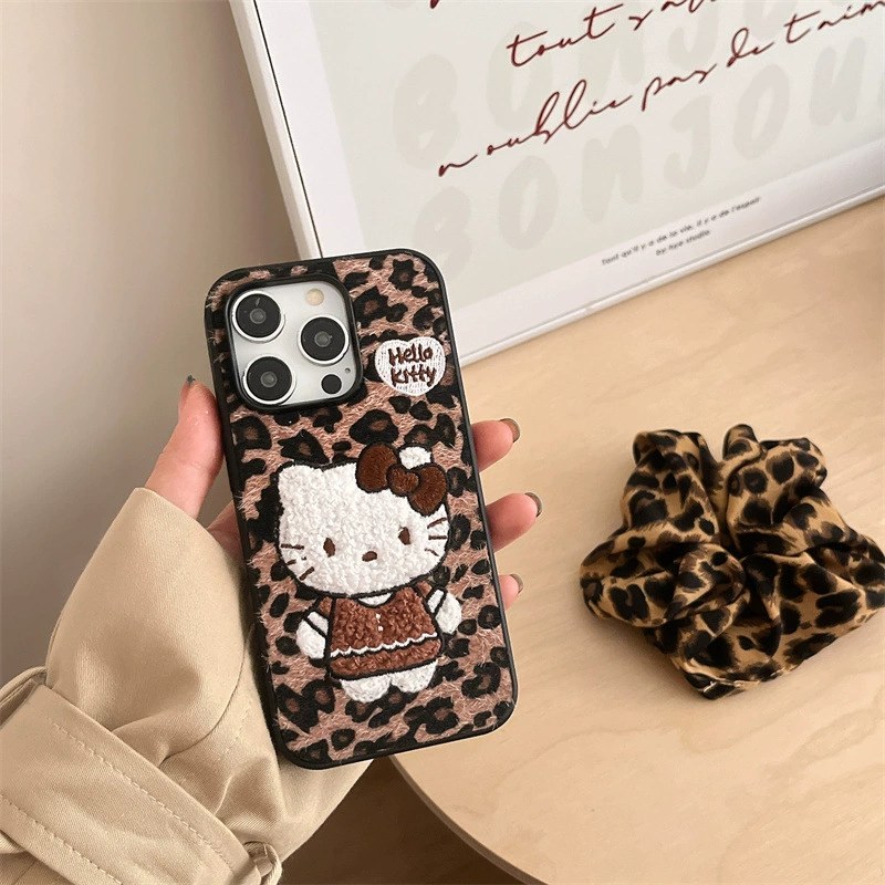 Apple, совместимый iPhone 15, мультяшный чехол для телефона, вышивка, iphone, 15promax, 14