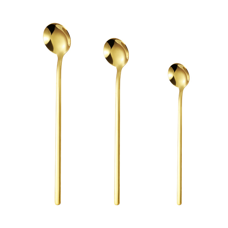 Taza pequeña redonda de acero inoxidable estilo coreano para remover café, con diseño de nido de pájaro y cuchara._voghion.com