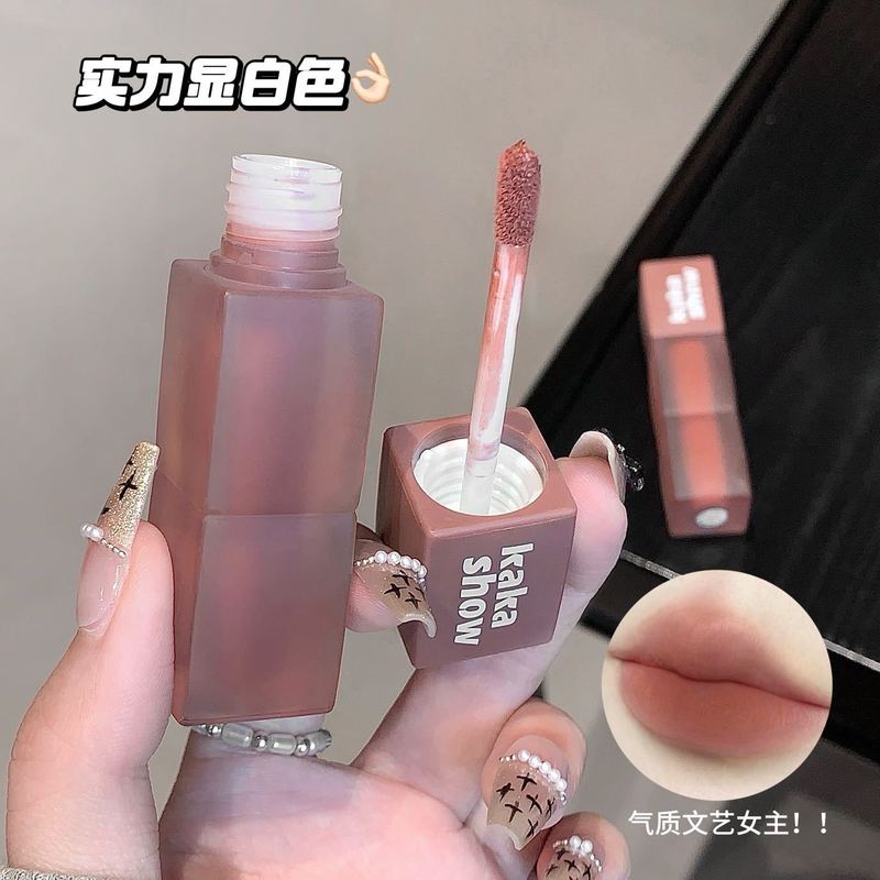Kakashow粉霧心慕唇釉薬自然ベルベットのマットが白くて色が落ちにくい霧面唇泥口紅|undefined
