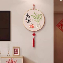 中国结客厅挂件电视背景墙装饰画新中式小清新高级感寓意好挂饰