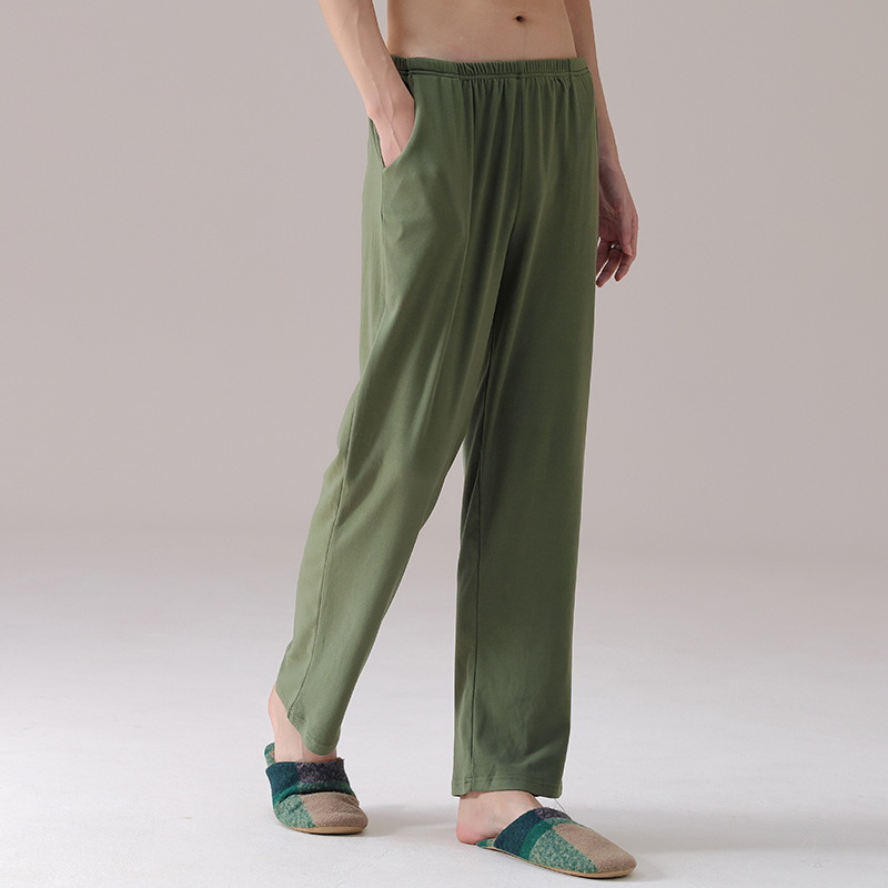 Pantalones de pijama de hombre pantalones largos de primavera y otoño pantalones de invierno de lana simple para niños pantalones caseros de invierno y otoño