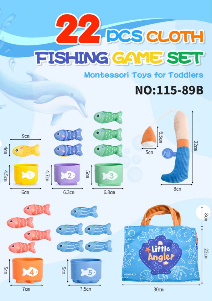 Amazon tela pesca digital emparejada almohadilla de enseñanza temprana lavable bolsa de almacenamiento plegable juguetes interactivos para padres e hijos